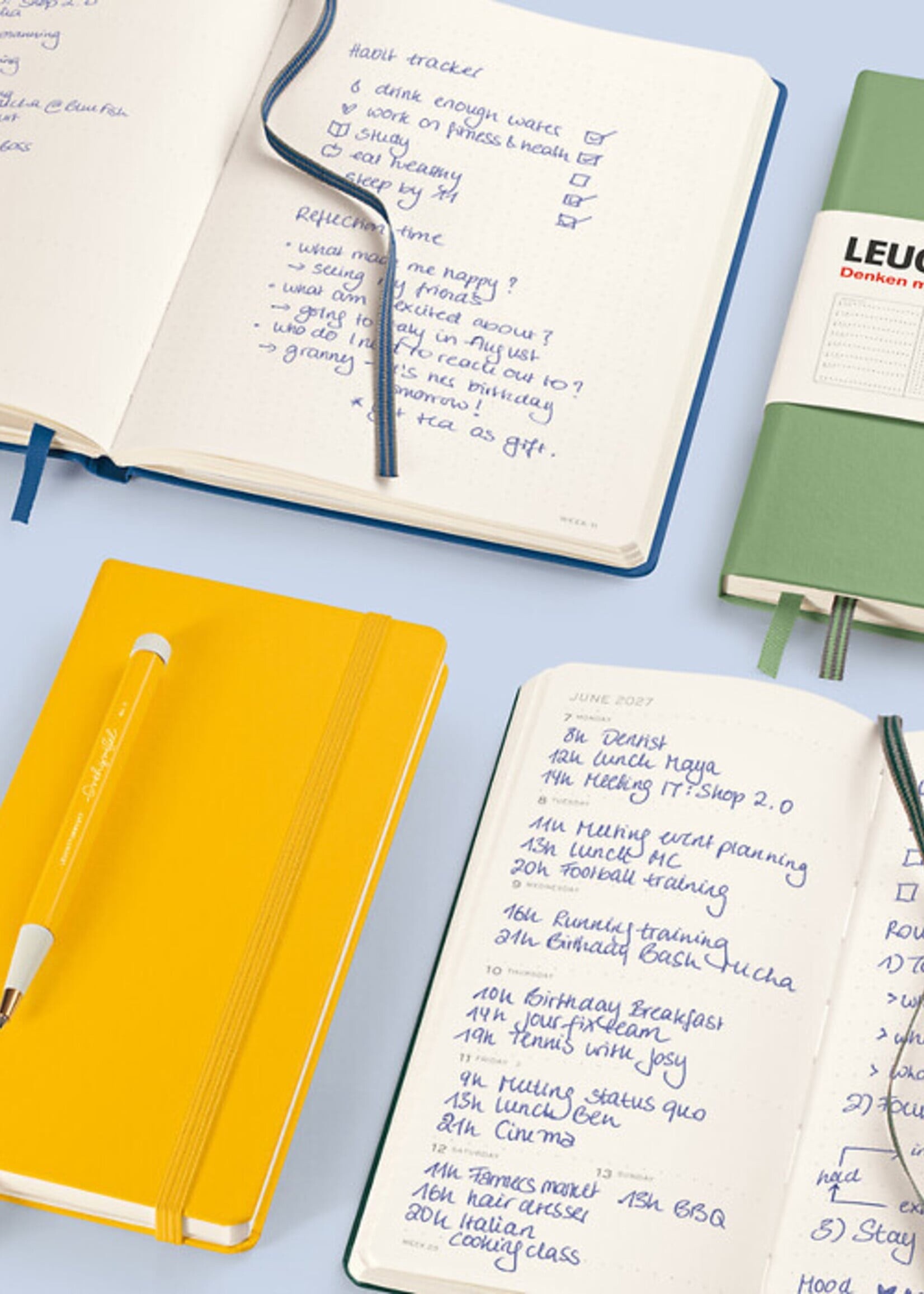 Leuchtturm1917 Agenda 2027 Medium Hard Cover Weekly/Note Dotted Sunflower