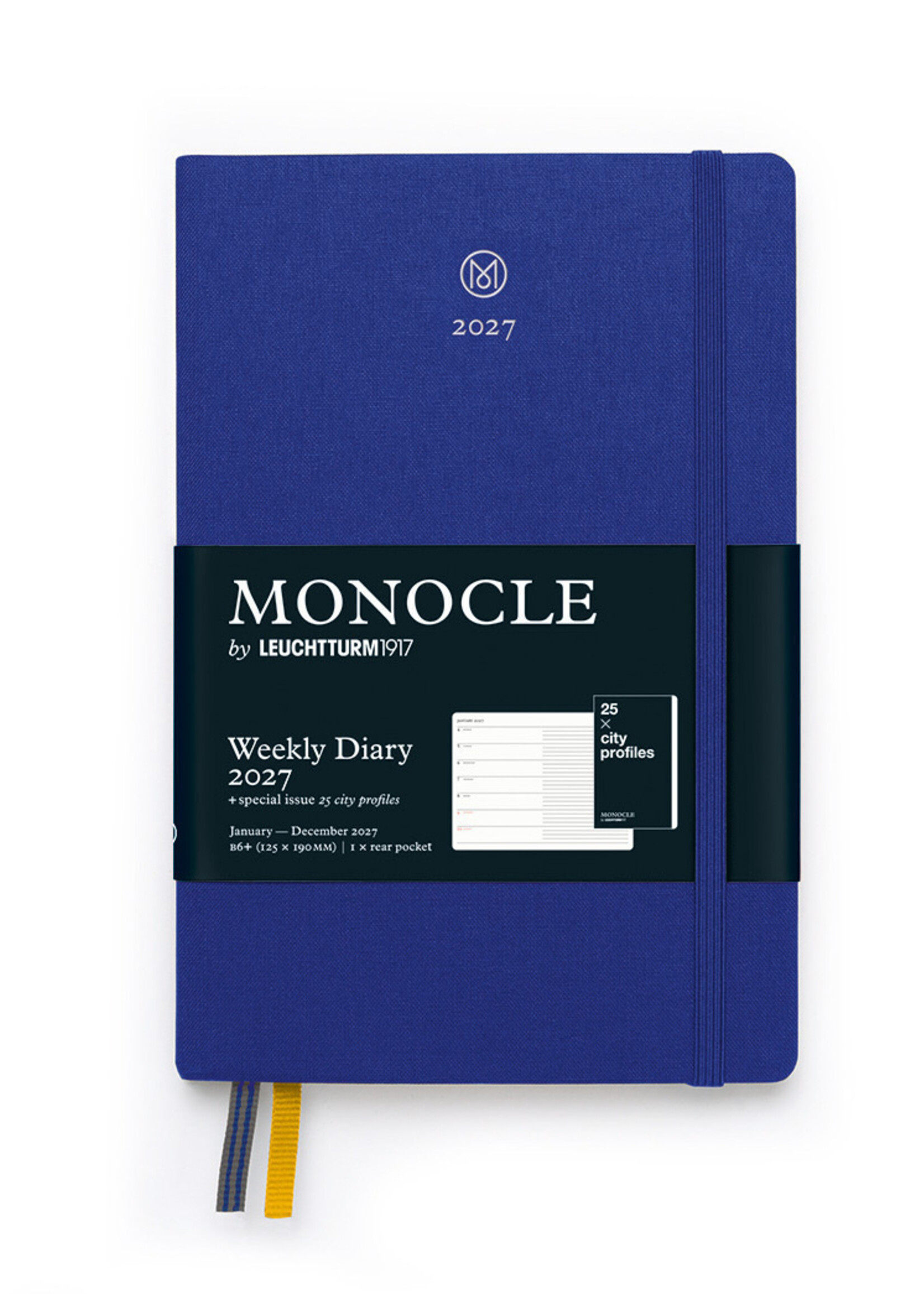 Monocle by Leuchtturm1917 Linnen Agenda 2027 Weekly/Note Cobalt Blue