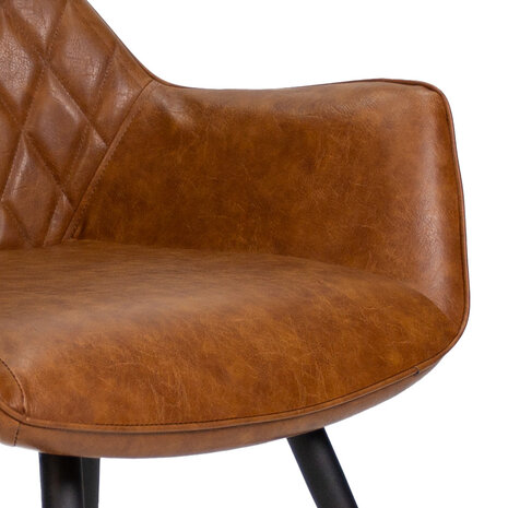 Eetkamerstoel Cose cognac Eetkamerstoel Cose cognac