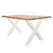 Eetkamertafel Siberia 160 x 90 X-Poot wit boomstam Eetkamertafel Siberia 160 x 90 X-Poot wit boomstam