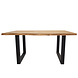 Eetkamertafel Siberia 160 x 90 U-Poot boomstam Eetkamertafel Siberia 160 x 90 U-Poot boomstam