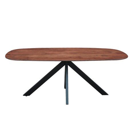 Eettafel deens ovaal Dokkum walnoot finish 220x100 cm Eettafel deens ovaal Dokkum walnoot finish 220x100 cm