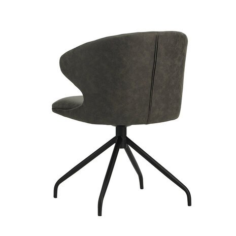 Draaibare eetkamerstoel Calais antraciet Draaibare eetkamerstoel Calais antraciet