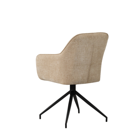 Draaibare eetkamerstoel Nancy chenille beige Draaibare eetkamerstoel Nancy chenille beige