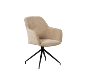 Draaibare eetkamerstoel Nancy chenille beige Draaibare eetkamerstoel Nancy chenille beige