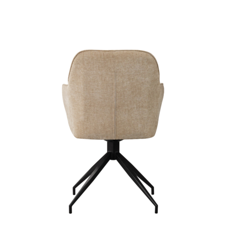 Draaibare eetkamerstoel Nancy chenille beige Draaibare eetkamerstoel Nancy chenille beige