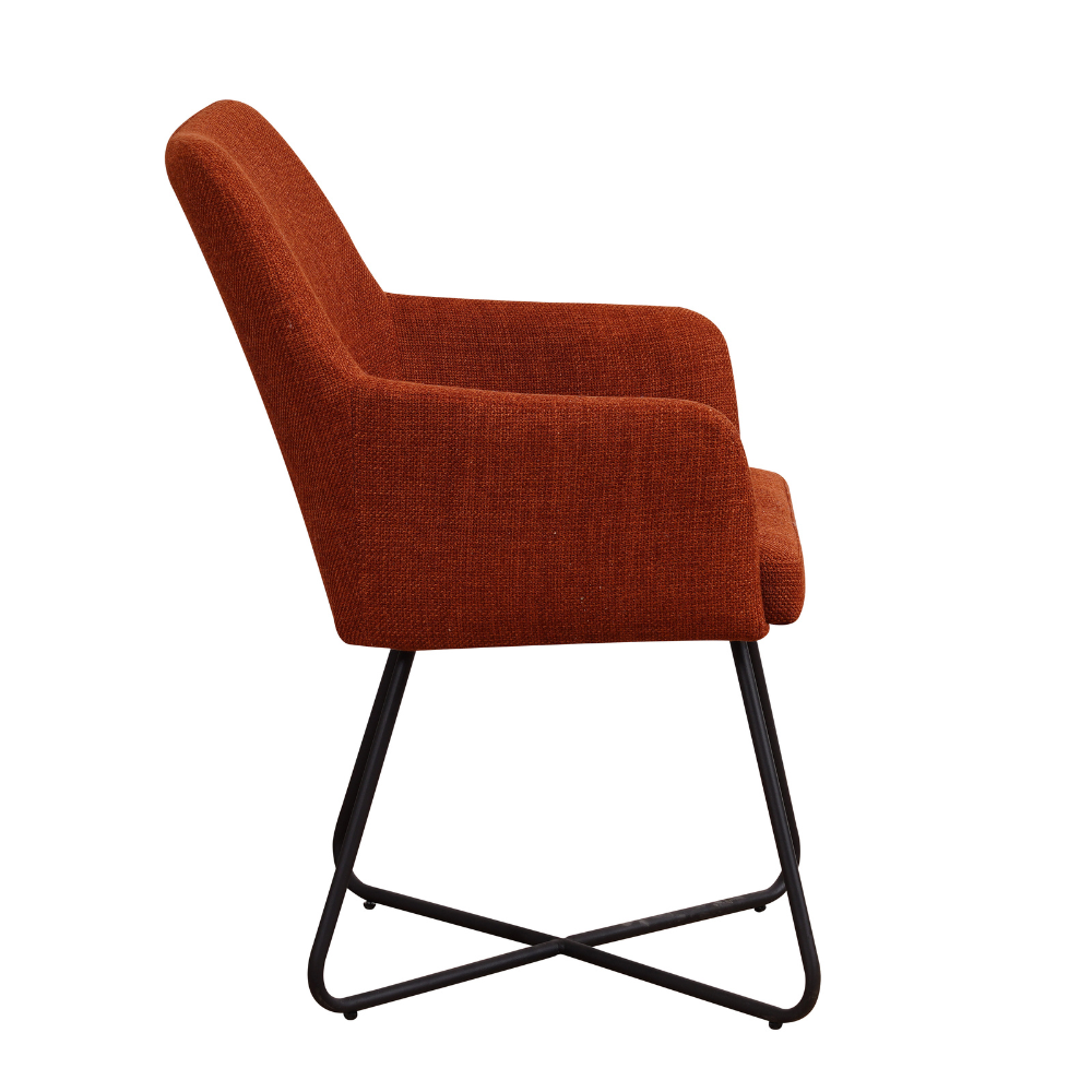 Eetkamerstoel met armleuning Brest terracotta Eetkamerstoel met armleuning Brest terracotta