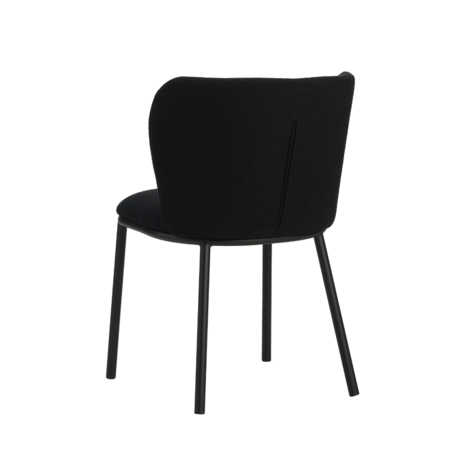 Eetkamerstoel Bourges bouclé zwart Eetkamerstoel Bourges bouclé zwart