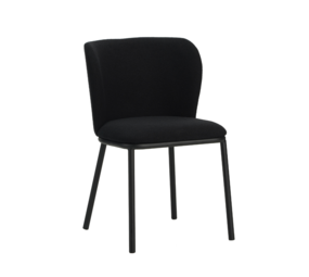 Eetkamerstoel Bourges bouclé zwart Eetkamerstoel Bourges bouclé zwart