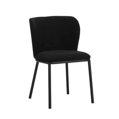 Eetkamerstoel Bourges bouclé zwart Eetkamerstoel Bourges bouclé zwart