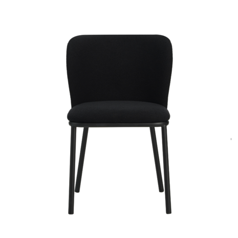 Eetkamerstoel Bourges bouclé zwart Eetkamerstoel Bourges bouclé zwart