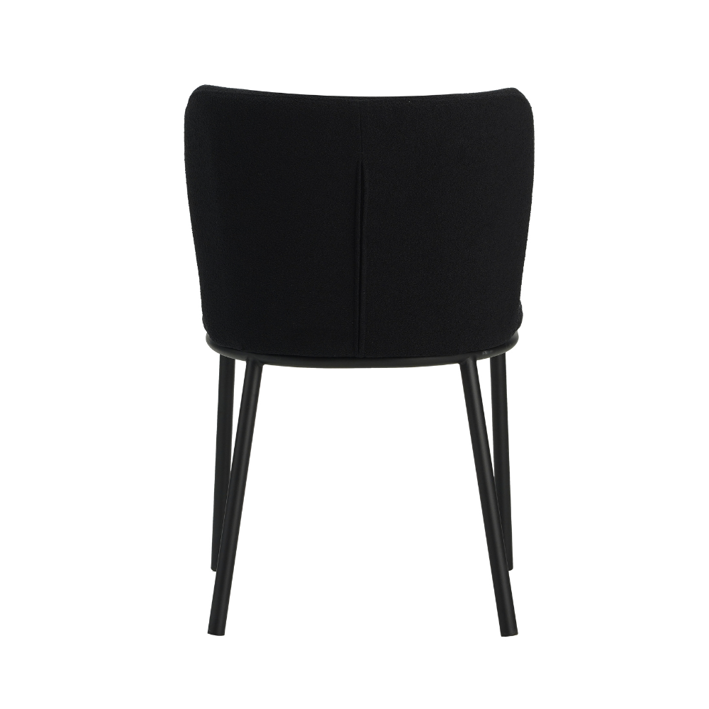 Eetkamerstoel Bourges bouclé zwart Eetkamerstoel Bourges bouclé zwart