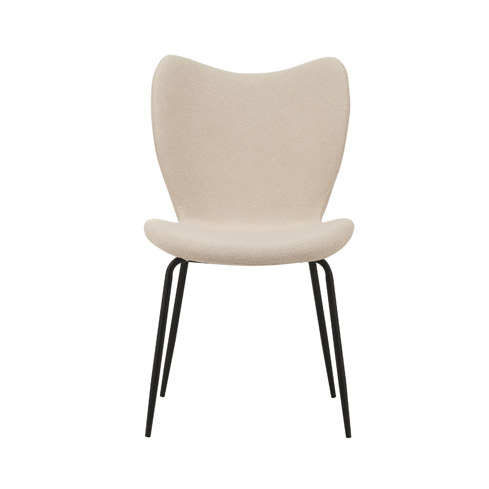 Eetkamerstoel Caen bouclé beige Eetkamerstoel Caen bouclé beige