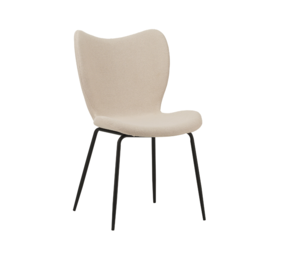 Eetkamerstoel Caen bouclé beige Eetkamerstoel Caen bouclé beige