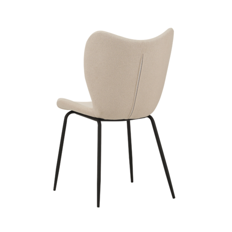 Eetkamerstoel Caen bouclé beige Eetkamerstoel Caen bouclé beige