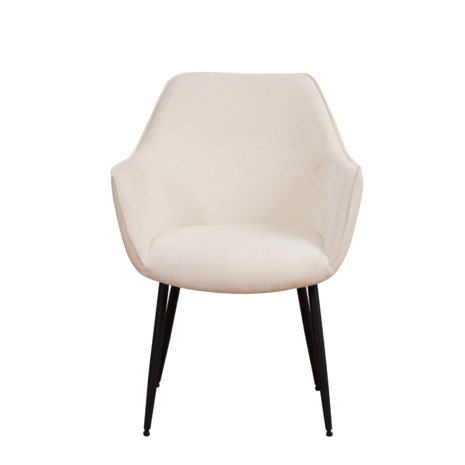 Eetkamerstoel Rennes chenille crème Eetkamerstoel Rennes chenille crème