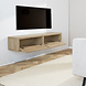Zwevend tv-meubel 2-deurs Tijn robson eiken 160x30x35 cm Zwevend tv-meubel 2-deurs Tijn robson eiken 160x30x35 cm