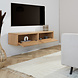 Zwevend tv-meubel 2-deurs Tijn rustiek eiken 160x30x35 cm Zwevend tv-meubel 2-deurs Tijn rustiek eiken 160x30x35 cm