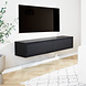 Zwevend tv-meubel 2-deurs Tijn zwart 160x30x35 cm Zwevend tv-meubel 2-deurs Tijn zwart 160x30x35 cm