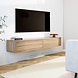 Zwevend tv-meubel 2-deurs Tijn robson eiken 200x30x35 cm Zwevend tv-meubel 2-deurs Tijn robson eiken 200x30x35 cm
