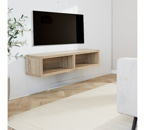 Zwevend tv-meubel met open vakken Boris robson eiken 145x30x35 cm Zwevend tv-meubel met open vakken Boris robson eiken 145x30x35 cm