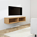 Zwevend tv-meubel met open vakken Boris rustiek eiken 145x30x35 cm Zwevend tv-meubel met open vakken Boris rustiek eiken 145x30x35 cm