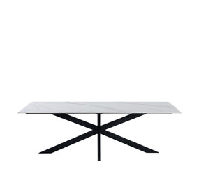 Eettafel Floris 170x90 cm marmerlook wit Eettafel Floris 170x90 cm marmerlook wit
