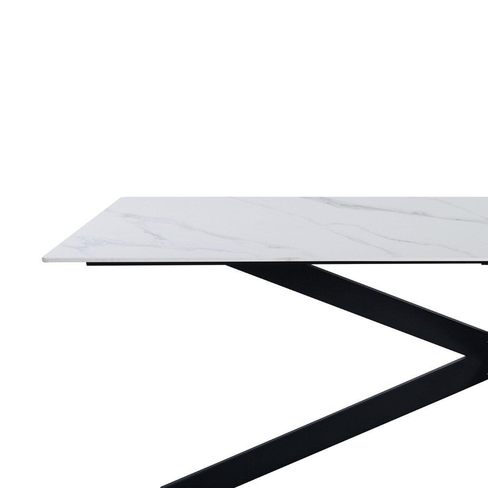 Eettafel Floris 170x90 cm marmerlook wit Eettafel Floris 170x90 cm marmerlook wit