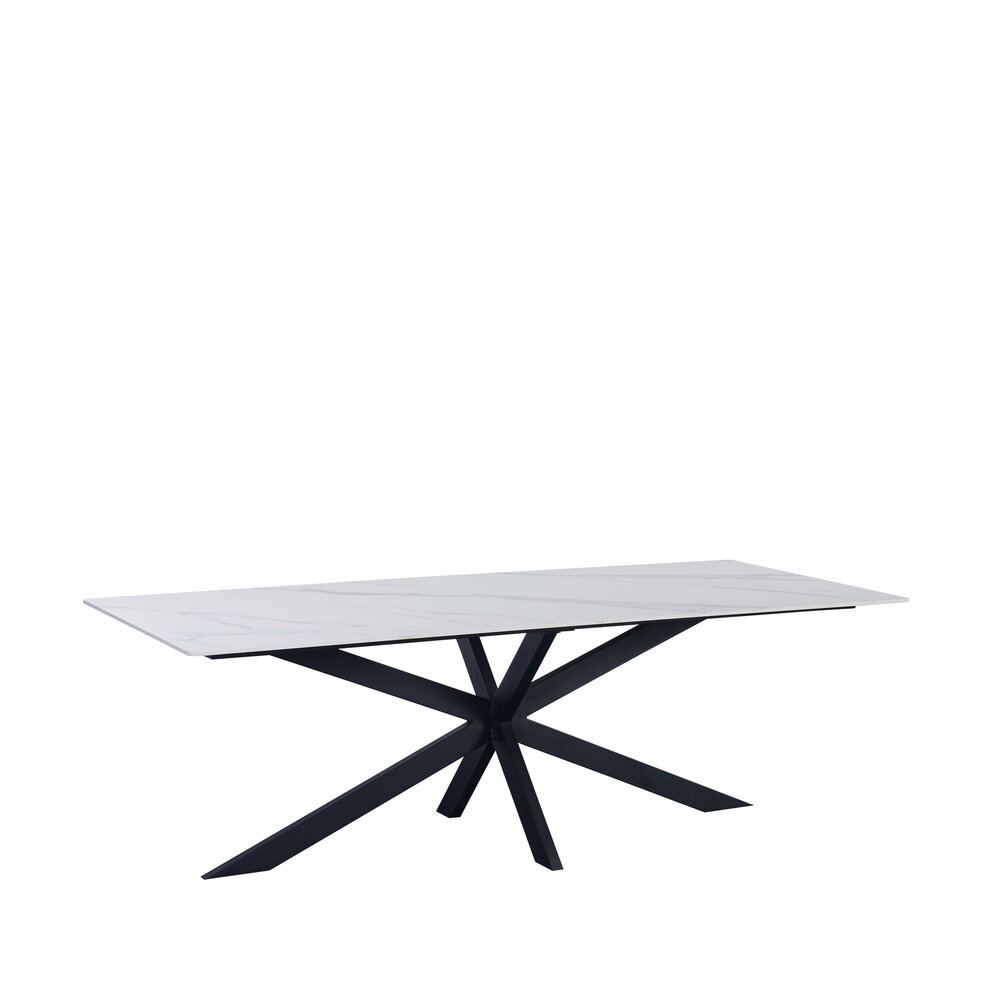 Eettafel Floris 230x100 cm marmerlook wit Eettafel Floris 230x100 cm marmerlook wit