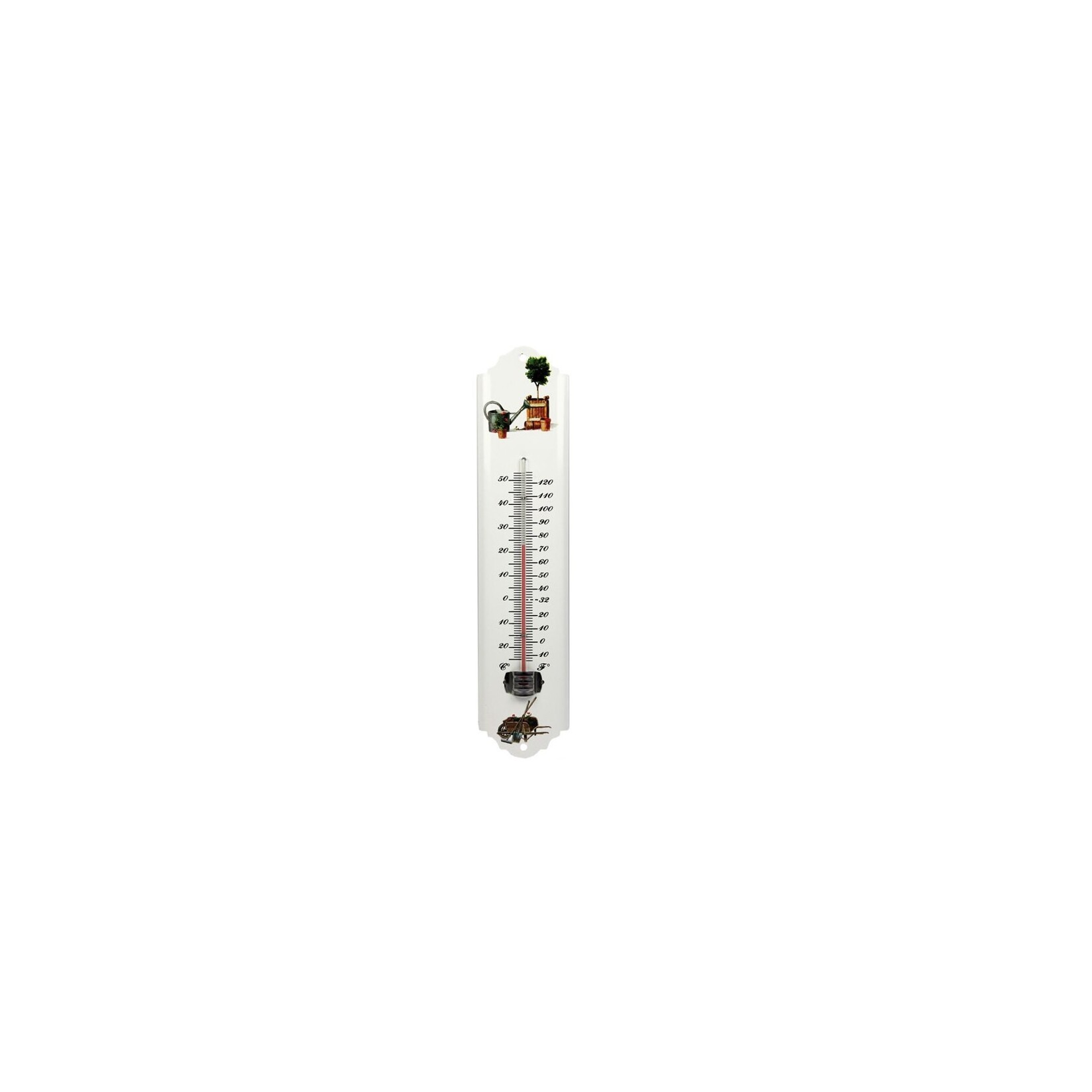 Talen Tools  Thermometer metaal wit 30cm