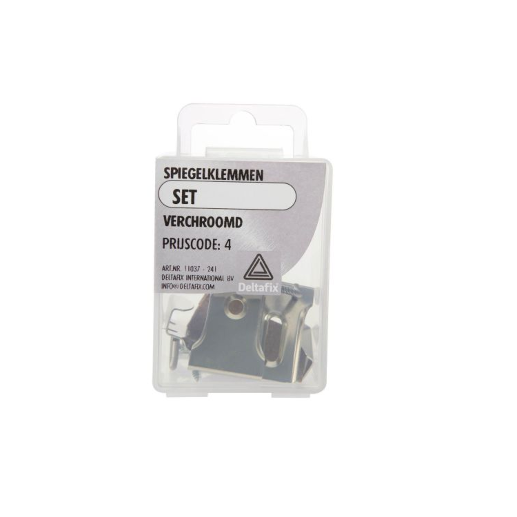Deltafix Spiegelklemmen set verchroomd