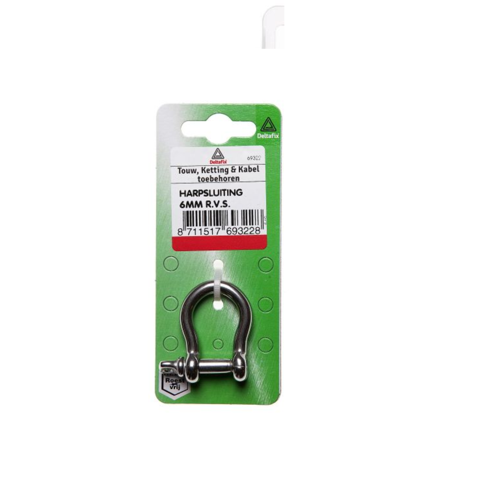 Deltafix Harpsluiting 6mm RVS