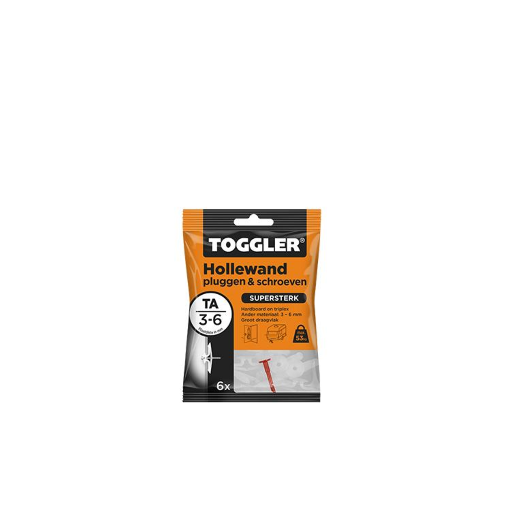 Toggler Toggler Hollewandplug TA 3-6 mm - 6 Stuks