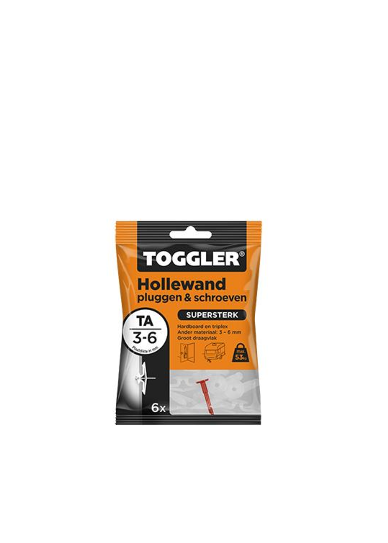 Toggler Toggler Hollewandplug TA 3-9 mm - 6 Stuks