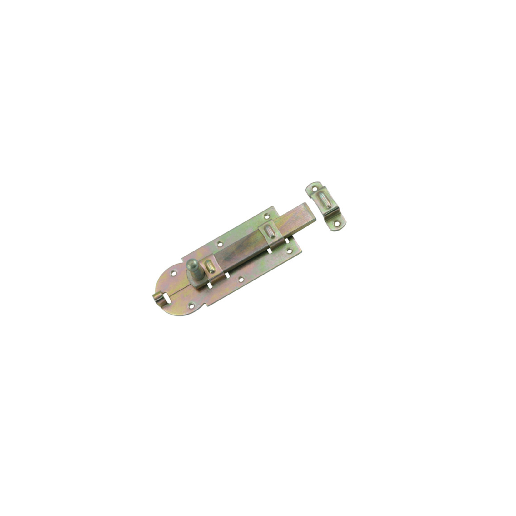Rolschuif met sluitplaat - 140 mm - geel verzinkt