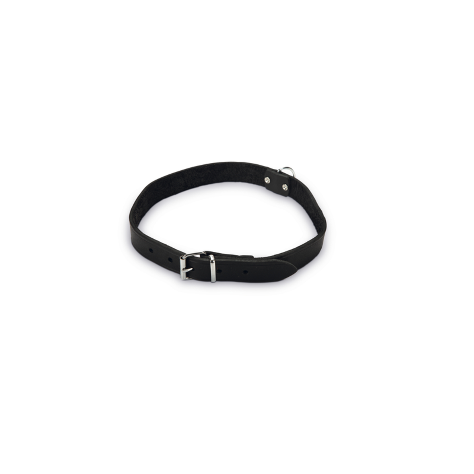 Beeztees Halsband Hond - Leer - Zwart - 55-65 cm x 25 mm