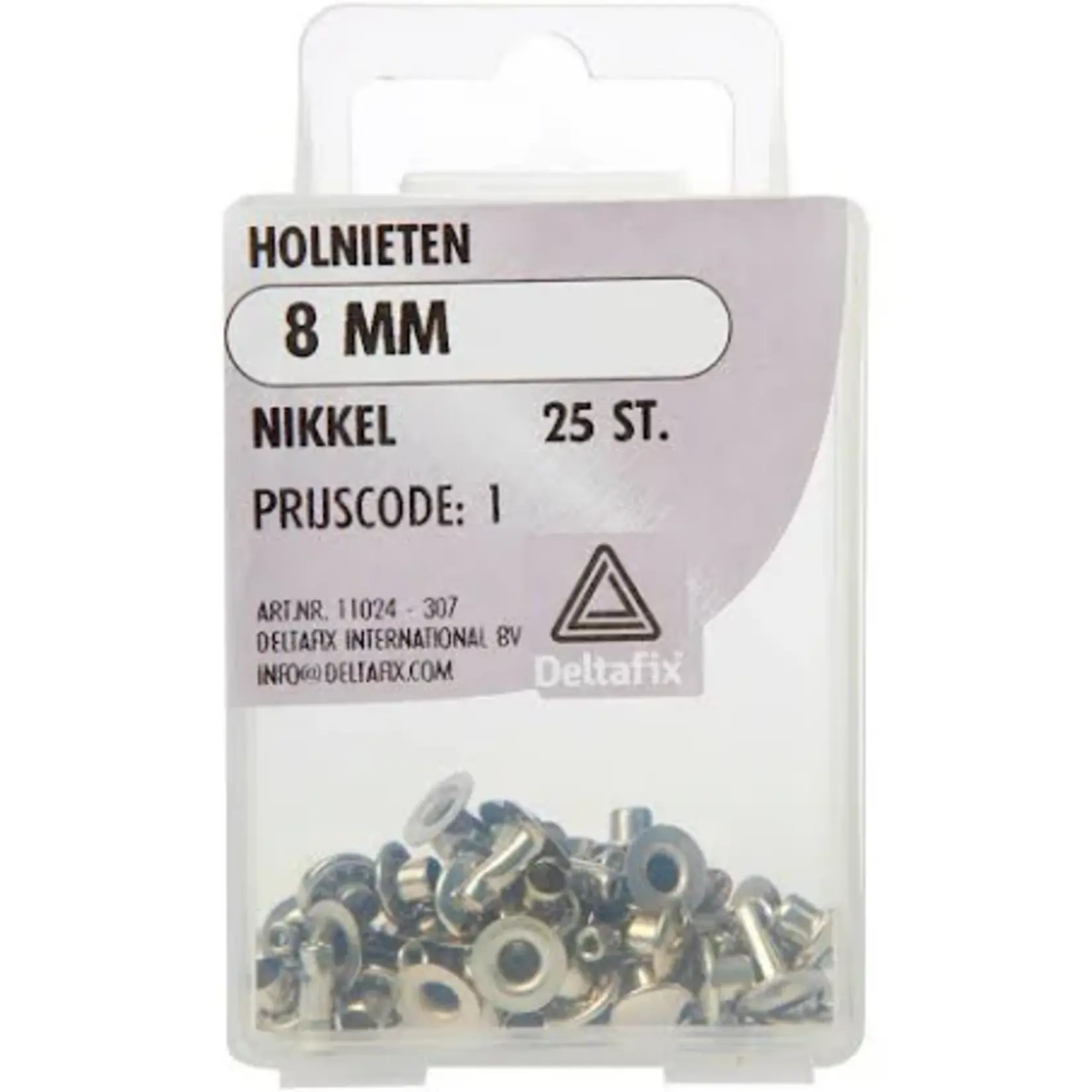 Deltafix Holnieten 8 mm nikkel - 25 stuks