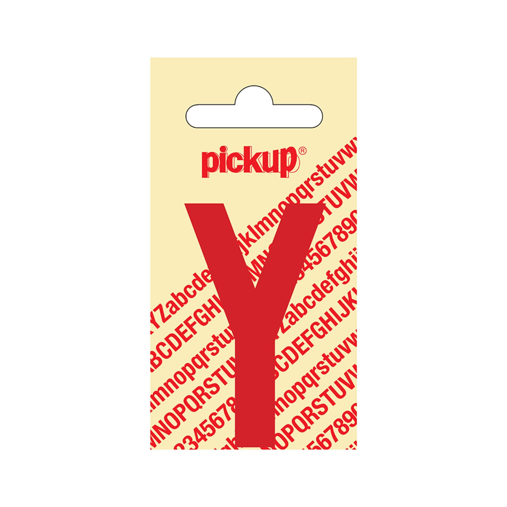 Pickup Pickup letter Y rood 60mm