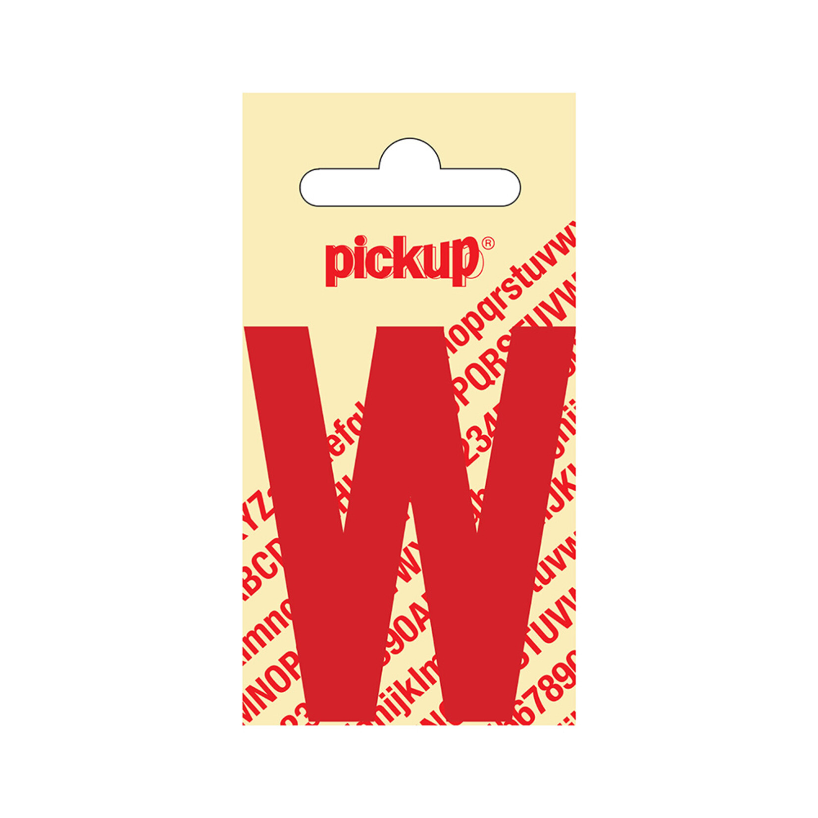 Pickup Pickup letter W rood 60mm