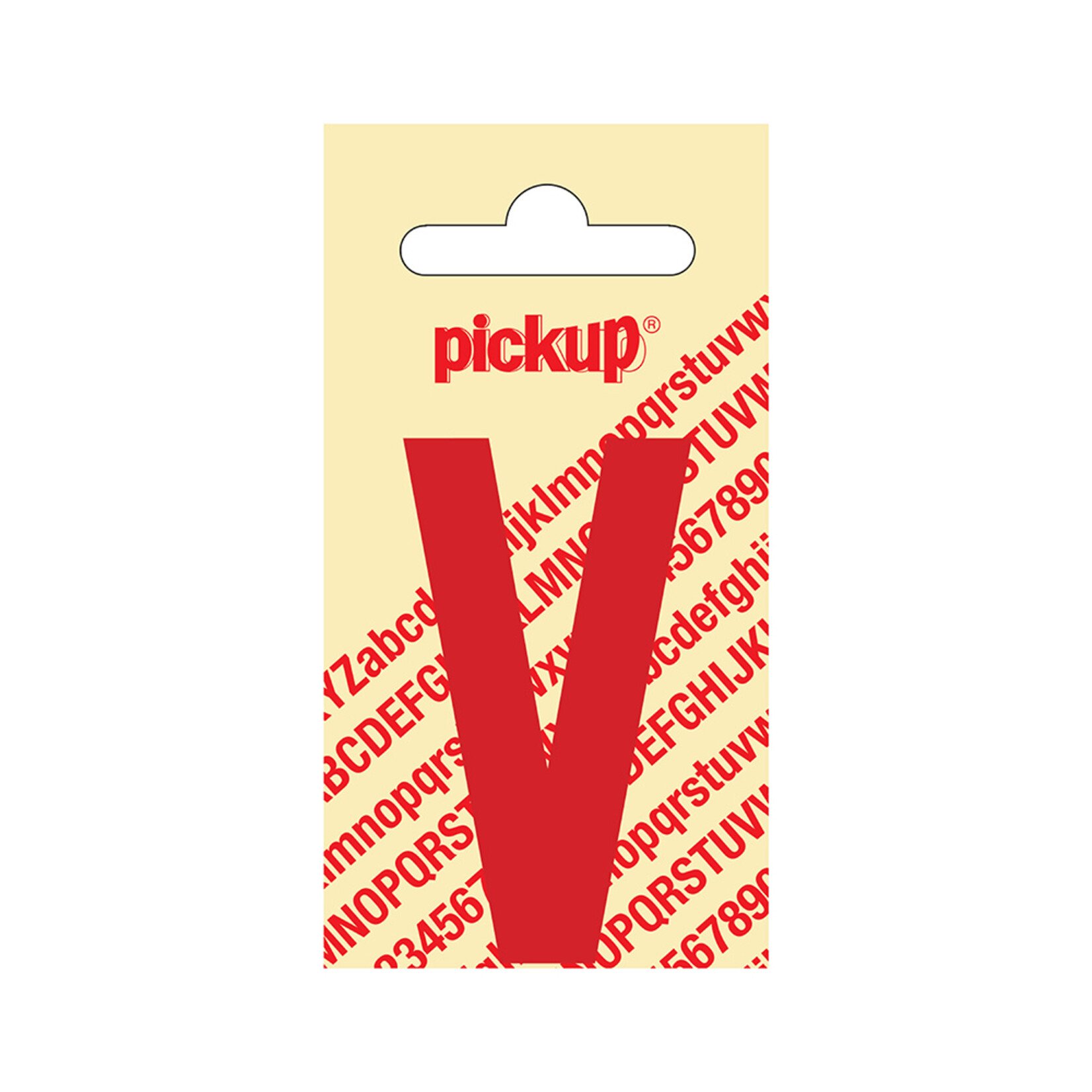 Pickup Pickup letter V rood 60mm
