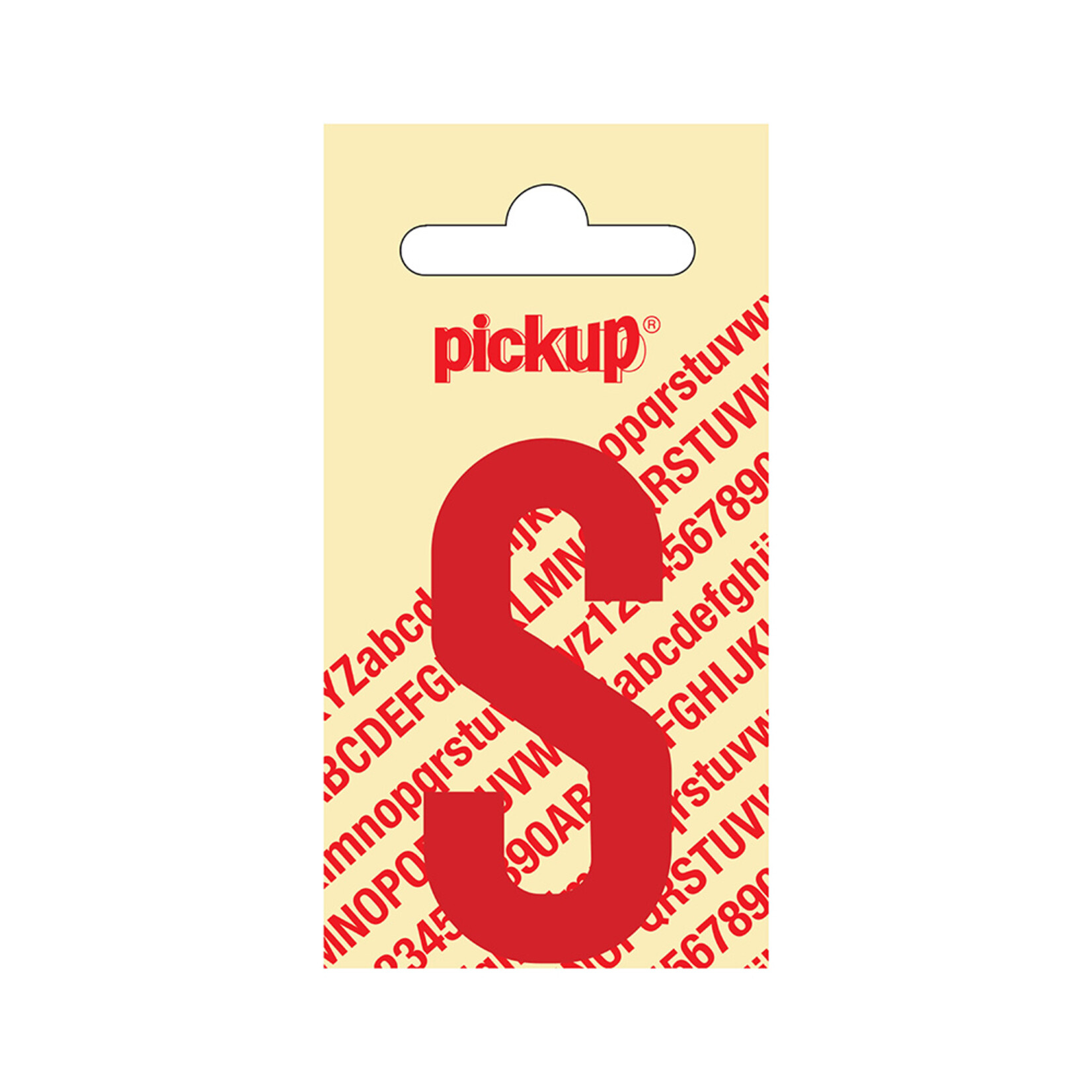 Pickup Pickup letter S rood 60mm