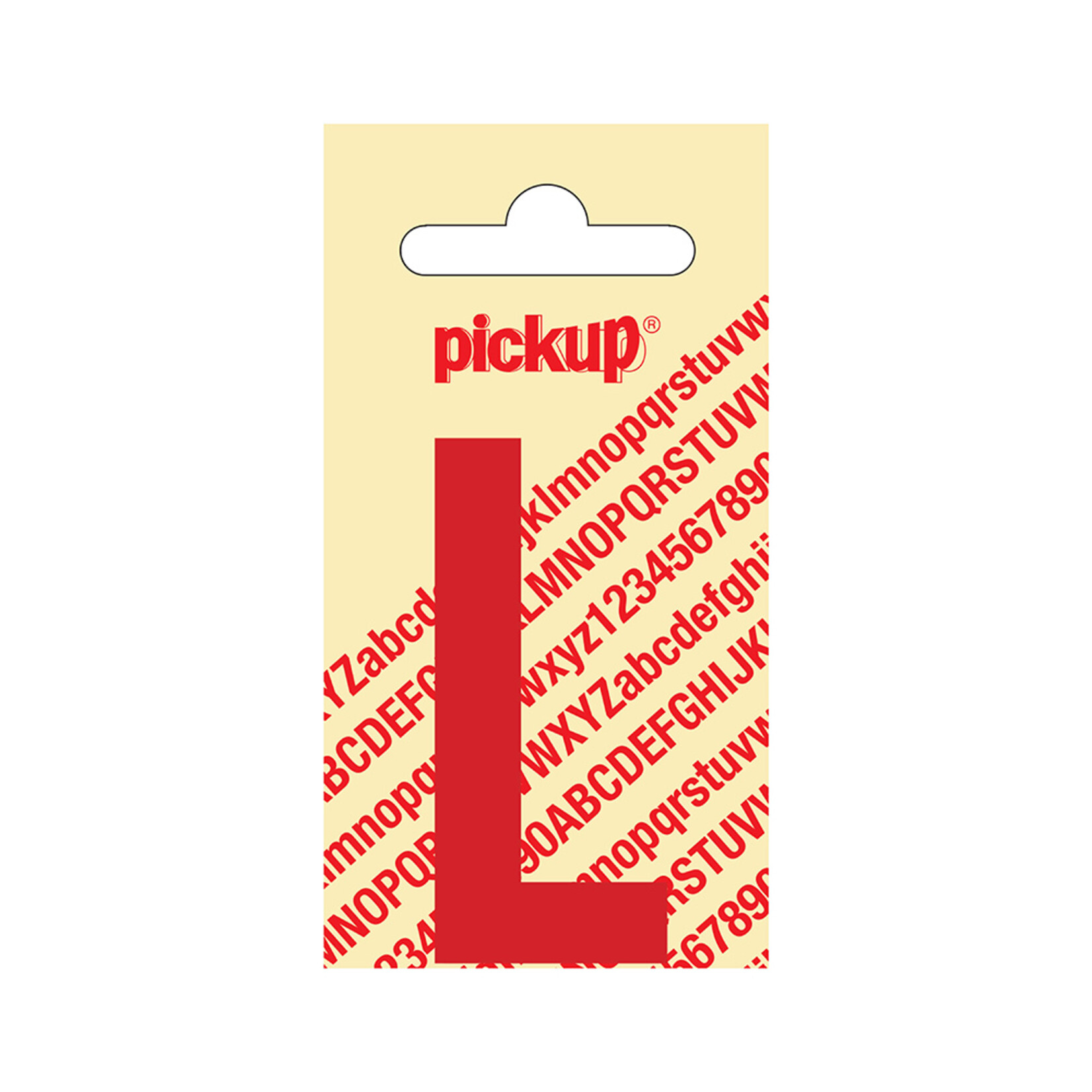 Pickup Pickup letter L rood 60mm