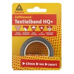 Deltafix textielband zwart 4Mx19MM