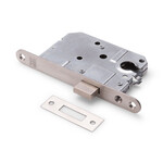 Dulimex Kastslot euro cilinder ronde voorplaat RVS