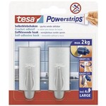 Tesa Tesa Powerstrips Haken Trend Large - Chroom - 2 Stuks