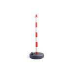 Dulimex Paal met ronde sokkel rood-wit