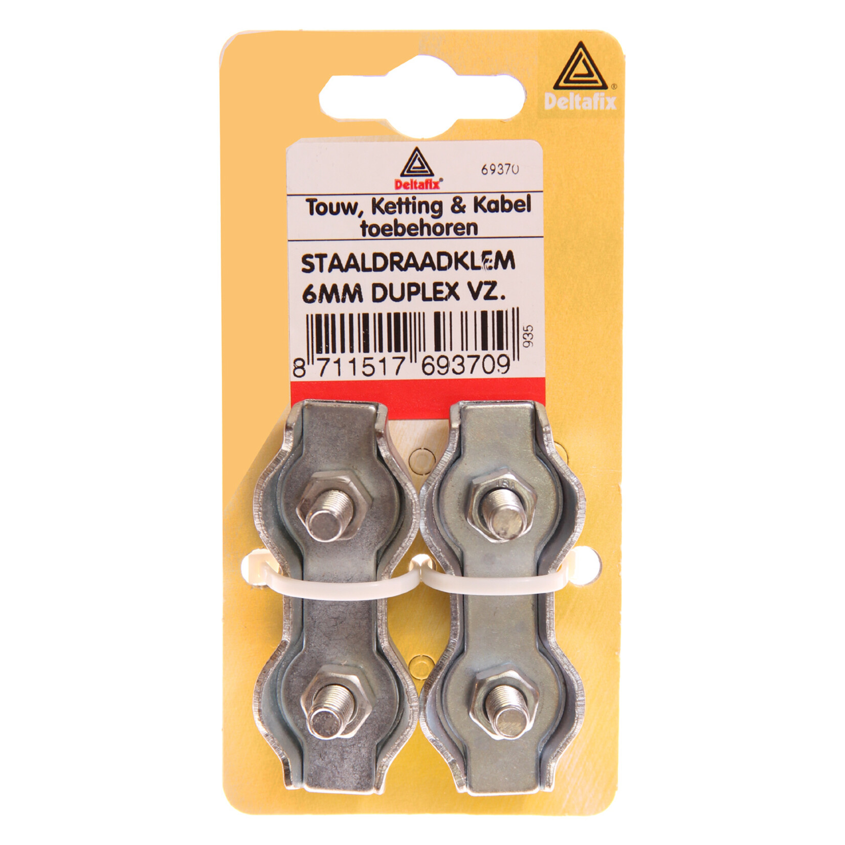 Deltafix Staaldraadklem 3mm duplex verzinkt