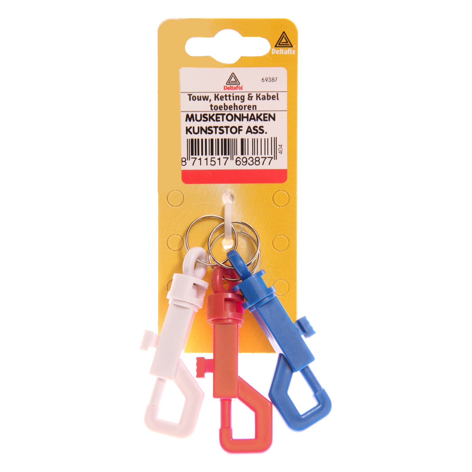 Deltafix Musketonhaak assorti 3 stuks