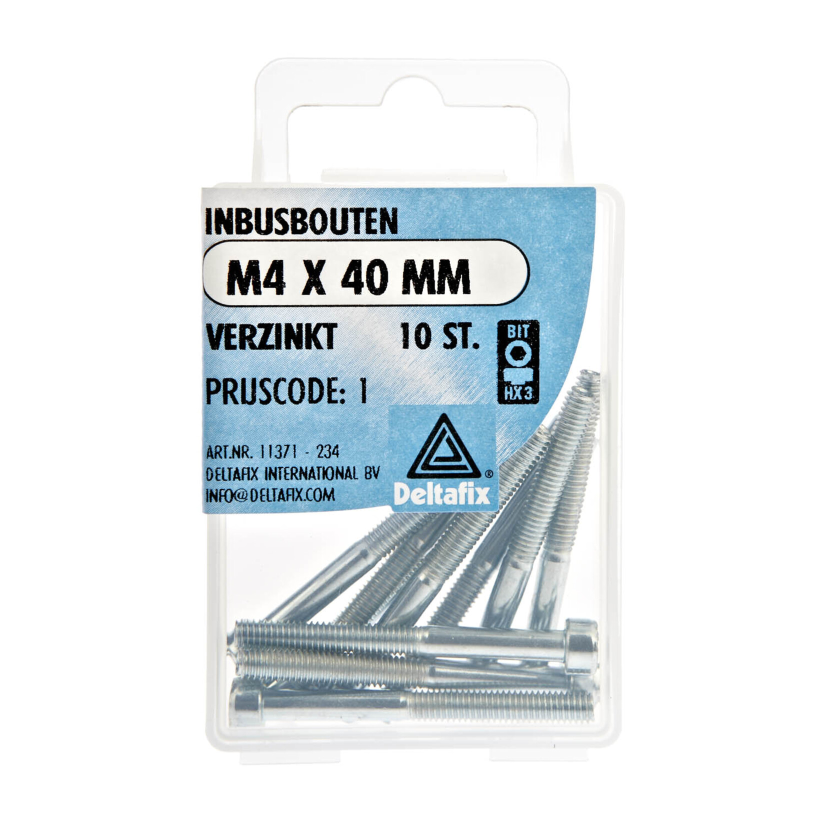 Deltafix  inbusbout m 4 x 40 10 stuks