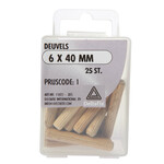 Deltafix Deuvels 6 x 40 mm. 25 stuks